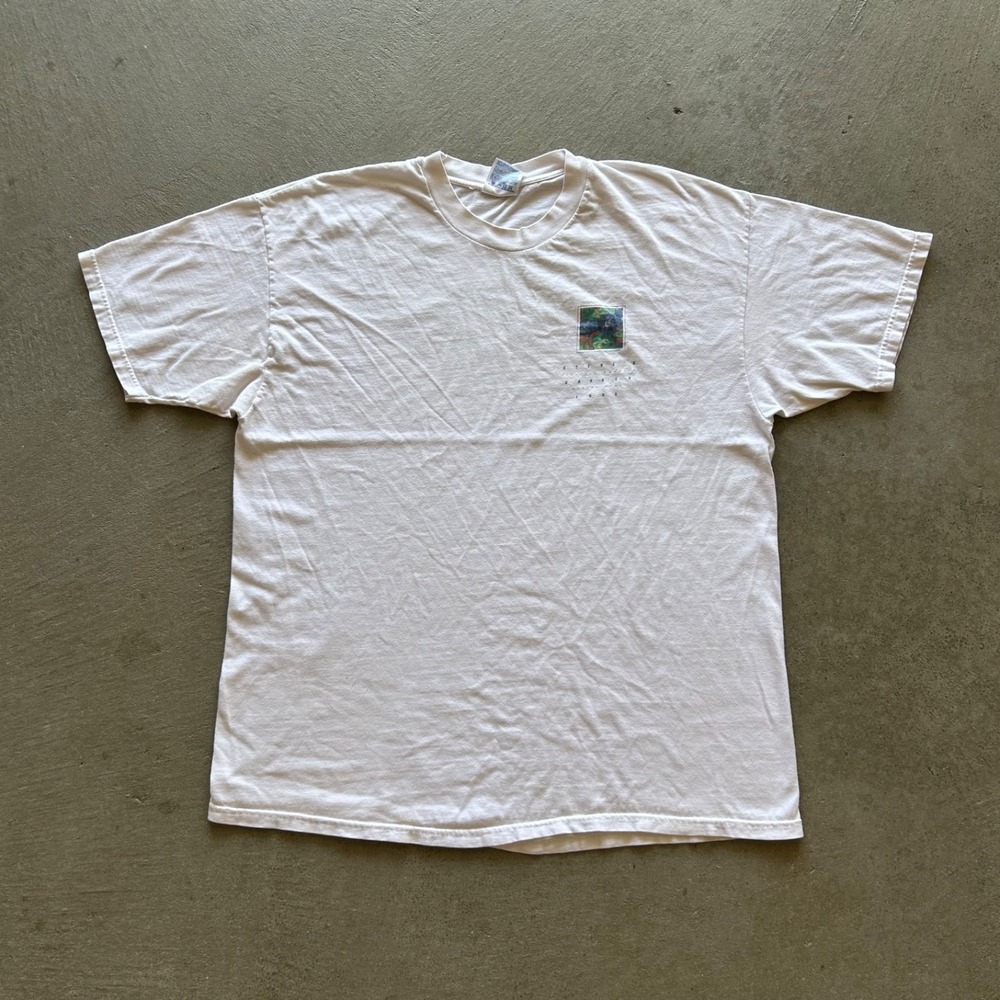 Vintage 90s Steve's Garden Tour Shirt Size XL White 1999 Jazz Funk Music Flower